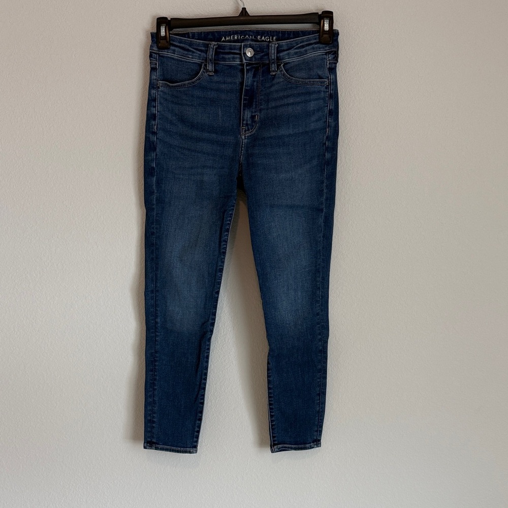 American Eagle Outfitters Women's Dark Blue Skinny Jeans